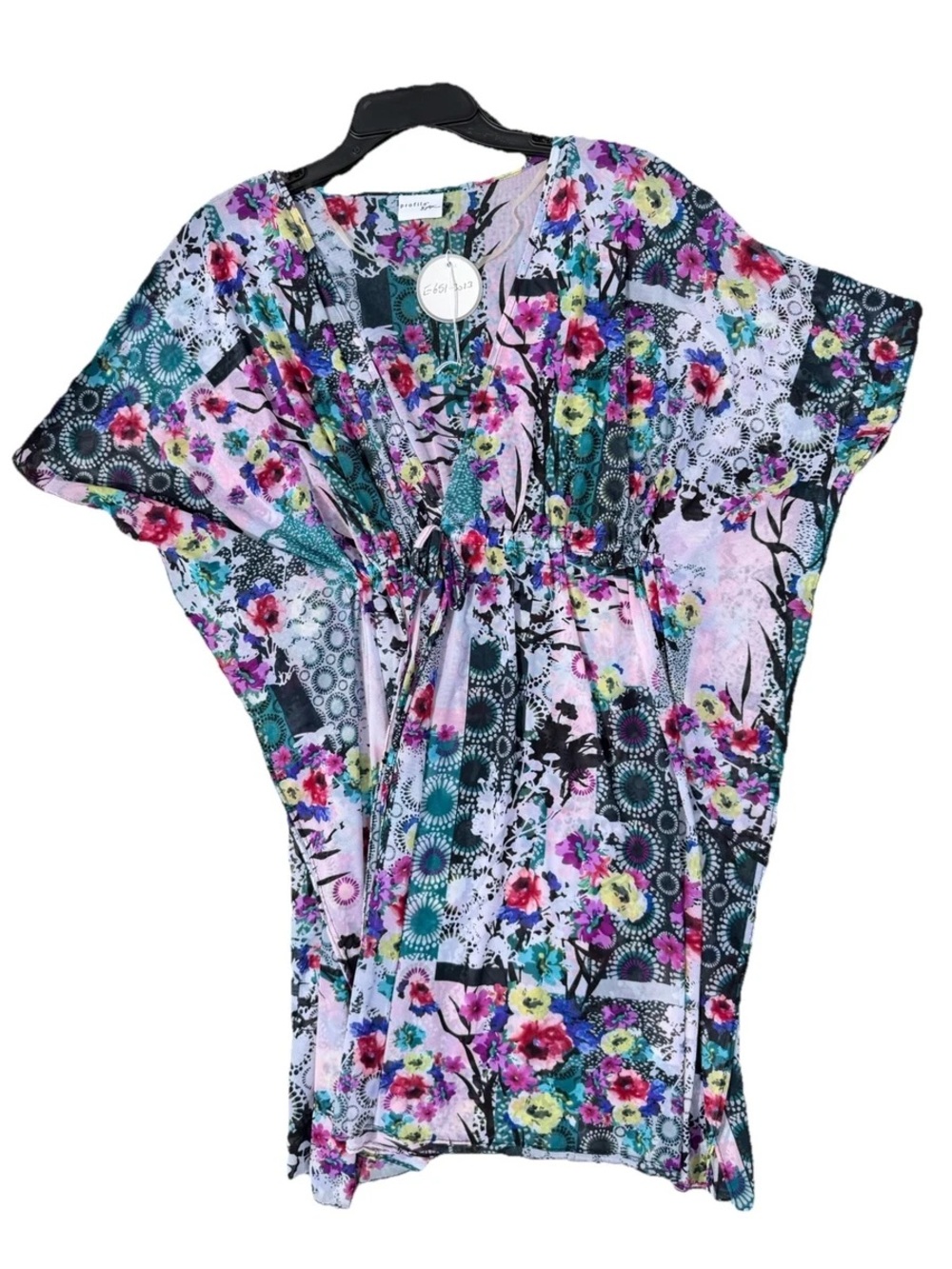 Profile by Gottex Multi-Color V-Neck Women's Swim Cover-Up Size 1x